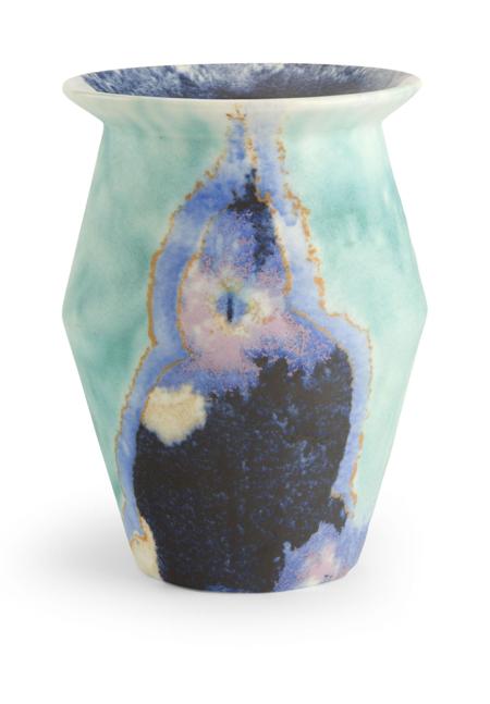 Appraisal: CLARICE CLIFF 'INSPIRATION ASTER' TOLPHIN VASE CIRCA shape decorated with