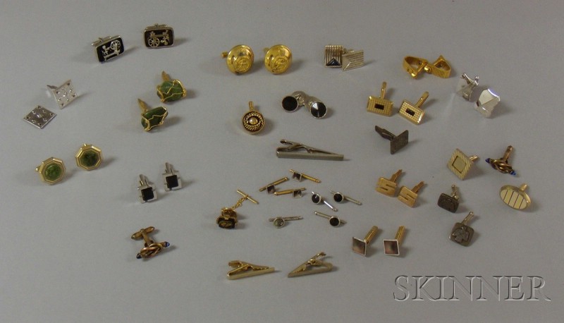 Appraisal: Group of Man's Cuff Links and Studs including a kt