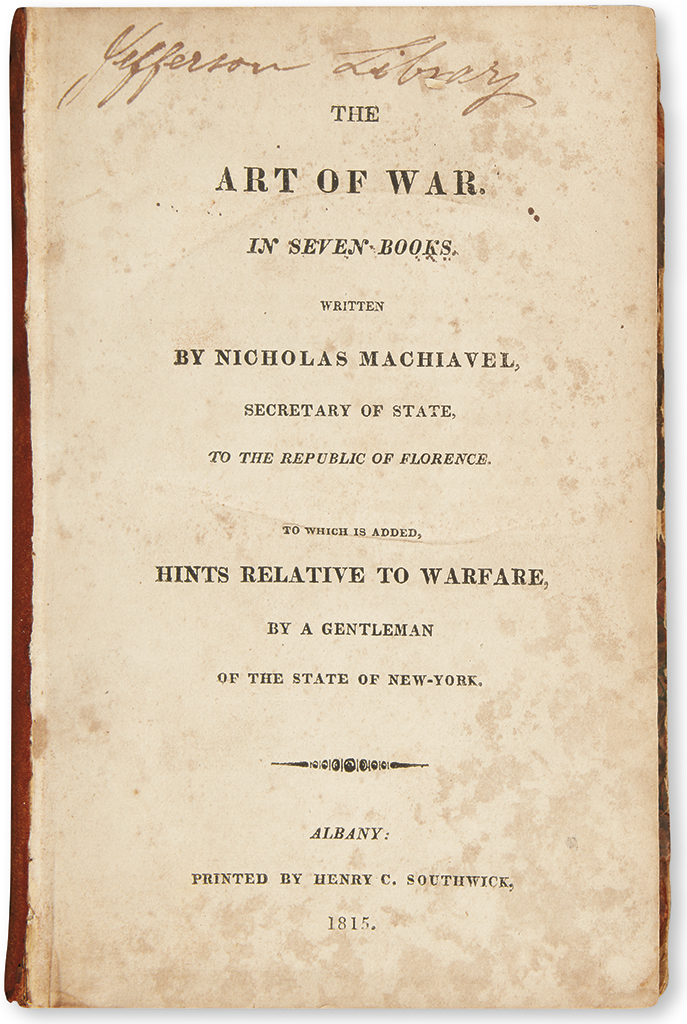 Appraisal: MACHIAVELLI Machiavel Nicholas The Art of War In Seven Books