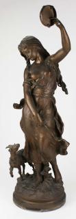 Appraisal: late th c white metal figural group Esmeralda signed H