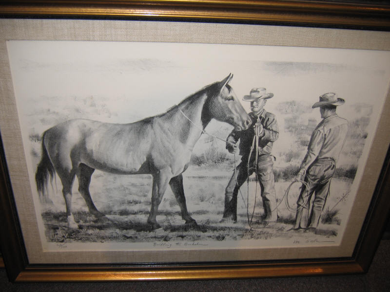 Appraisal: THEODORE VAN SOELEN AMERICAN - BRIDLING THE BUCKSKIN X inches