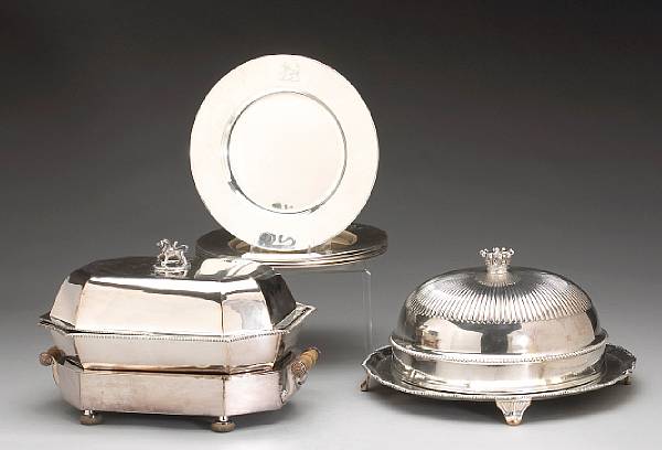 Appraisal: SilverFrom the Estate of Phyllis Butterfield Comprising a Sheffield plate