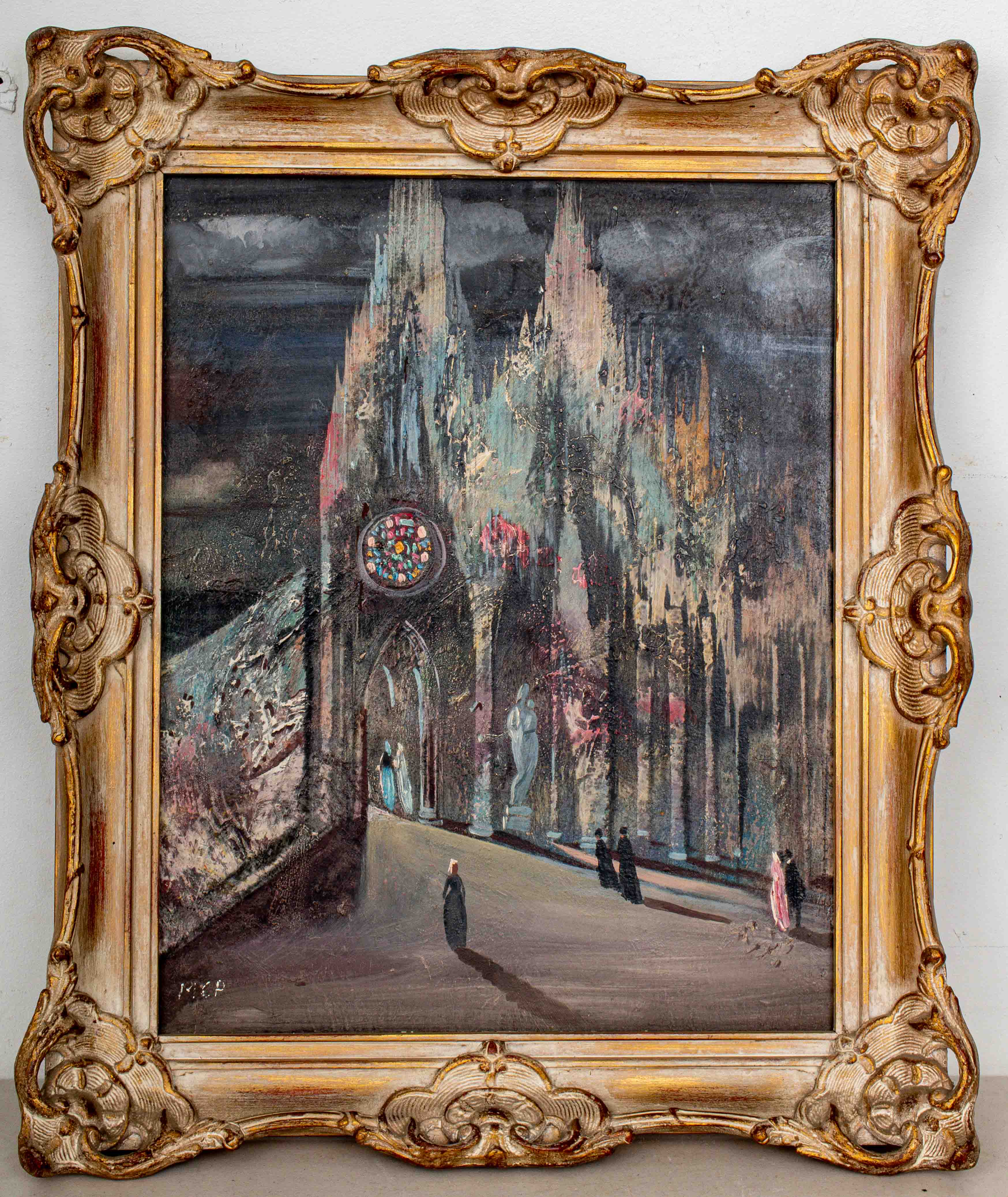 Appraisal: PAUL MOLNAR OIL ON CANVAS PAINTING OF A CATHEDRAL Paul