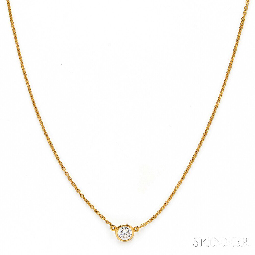 Appraisal: kt Gold and Diamond Diamonds by the Yard Pendant Elsa