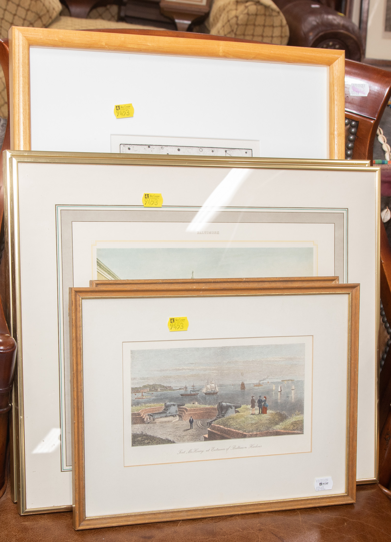 Appraisal: FOUR BALTIMORE PRINTS SIGNED ARTWORK All framed