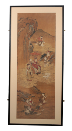 Appraisal: A CHINESE SCROLL PAINTING Ming Qing painted on silk with