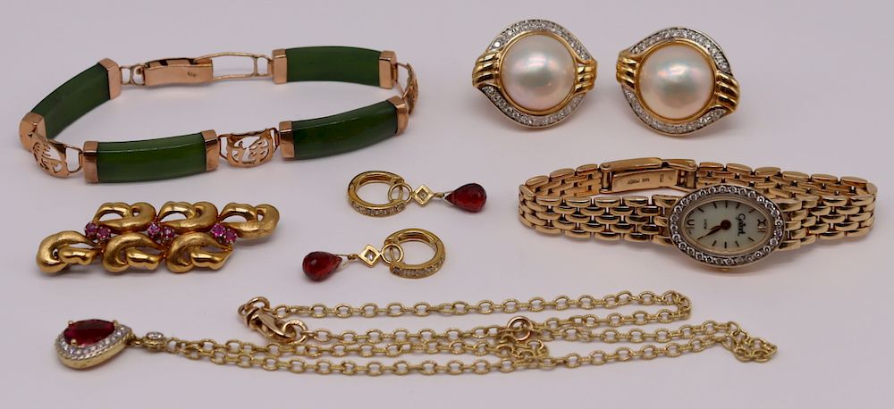 Appraisal: JEWELRY Assorted kt and kt Gold Jewelry Includes a pair