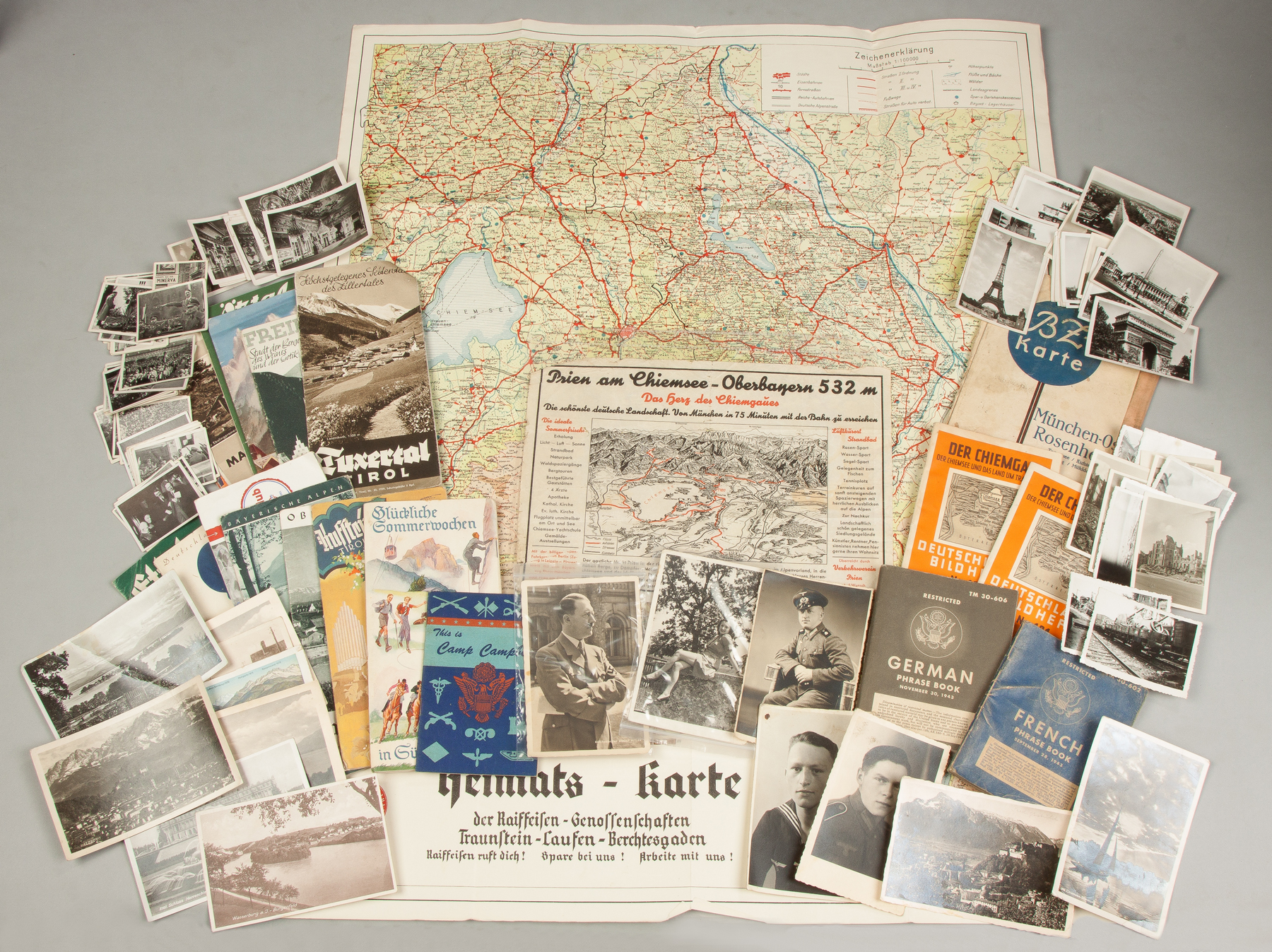 Appraisal: Group of WWII German Photos Maps