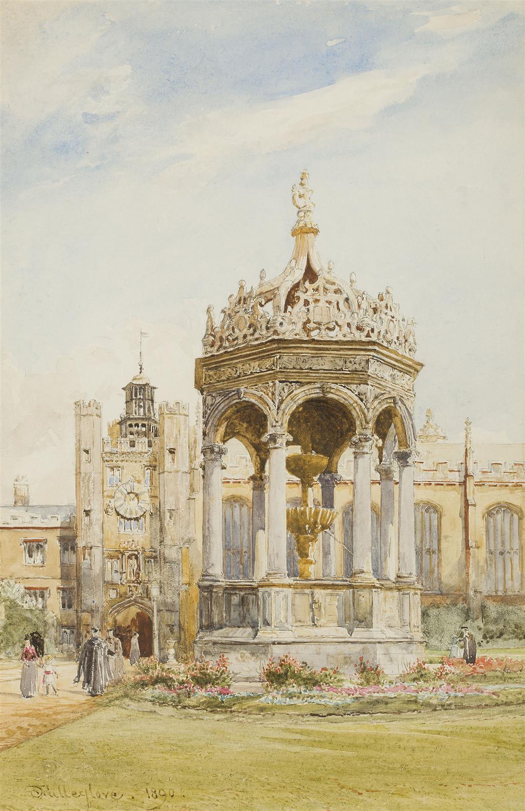 Appraisal: JOHN FULLEYLOVE BRITISH - THE GREAT COURT FOUNTAIN TRINITY COLLEGE