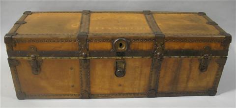 Appraisal: COL HENRY STEWART GETTYSBURG LEATHER TRUNK Late th early th