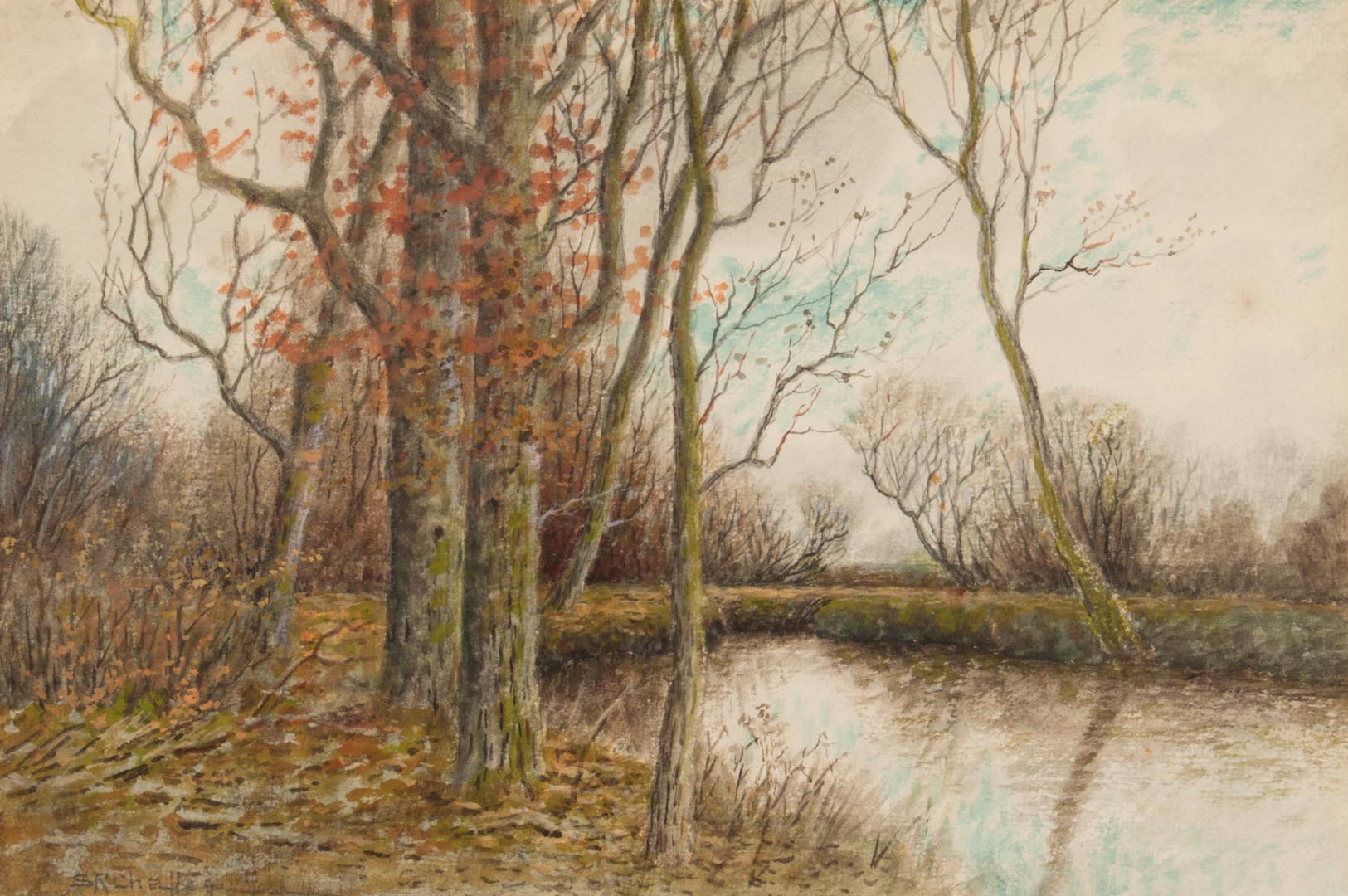 Appraisal: Samuel R Chaffee Landscape watercolor on paper American - Autumn