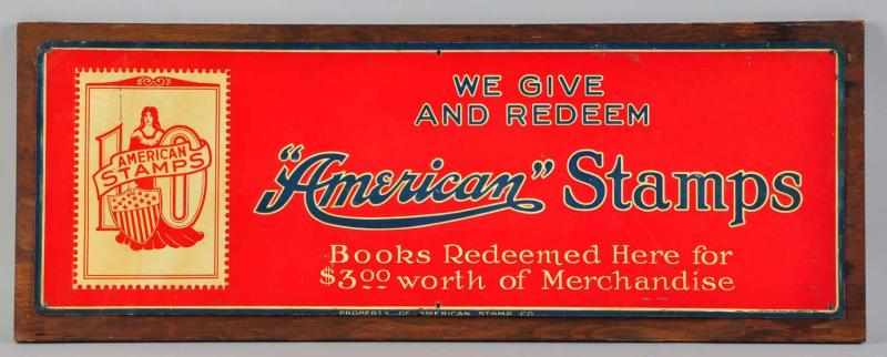 Appraisal: Embossed Tin American Stamps Sign s to s Some minor