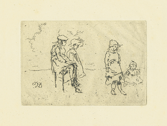 Appraisal: JAMES A M WHISTLER The Menpes Children Etching printed in