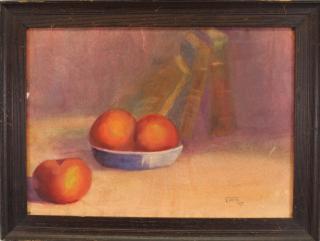 Appraisal: Signed ' Pastel of a Bowl of Fruit Books in