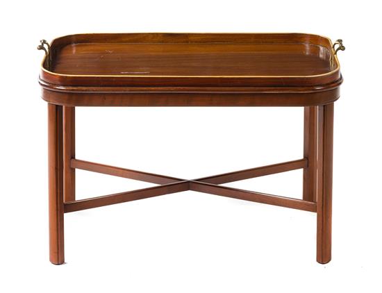 Appraisal: Sale Lot A Regency Style Mahogany Tray Table having a