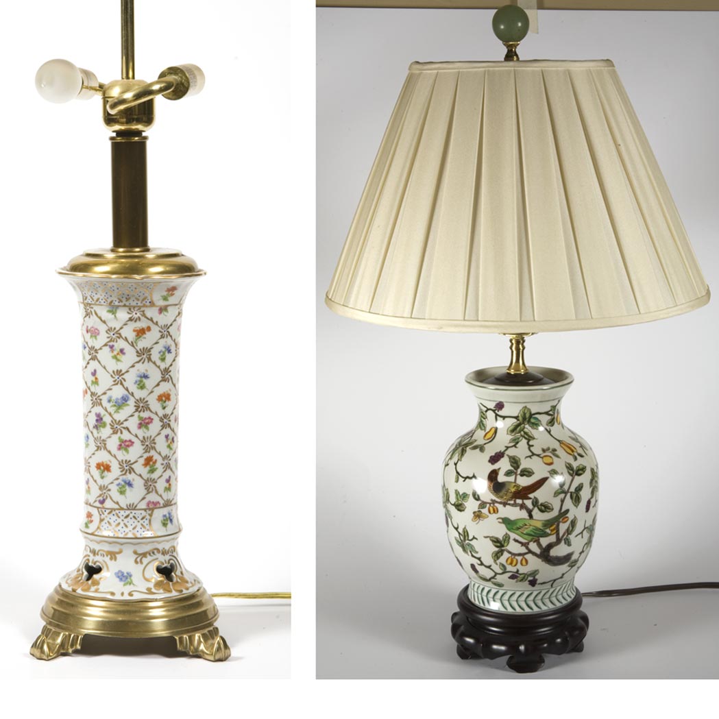 Appraisal: Two Porcelain Lamps