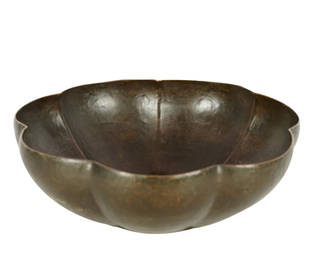 Appraisal: DIRK VAN ERP HAMMERED COPPER BOWLsigned to underside inches diameter