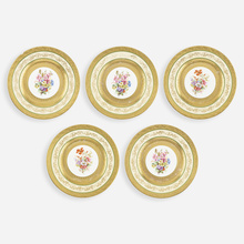 Appraisal: Royal Bavarian Hutschenreuther PLATES SET OF FIVE Germany th centuryglazed