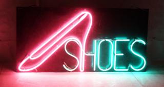 Appraisal: Shoes Advertising Neon Sign -- Dimensions H inches W inches