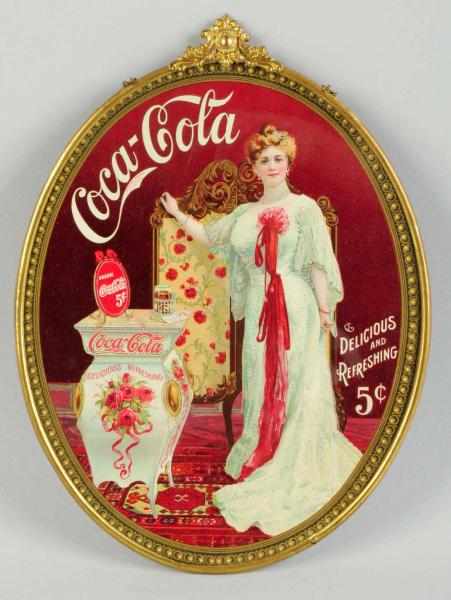 Appraisal: Rare Coca-Cola Cameo Sign Beautiful example of this difficult sign