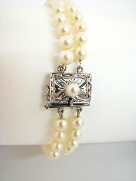 Appraisal: Lady's Double Strand Cultured Pearl Bracelet pearls are - mm