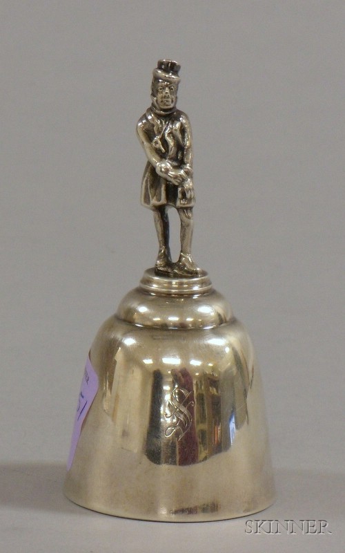 Appraisal: Watson Company Silver Table Bell with Figural Finial Approx troy