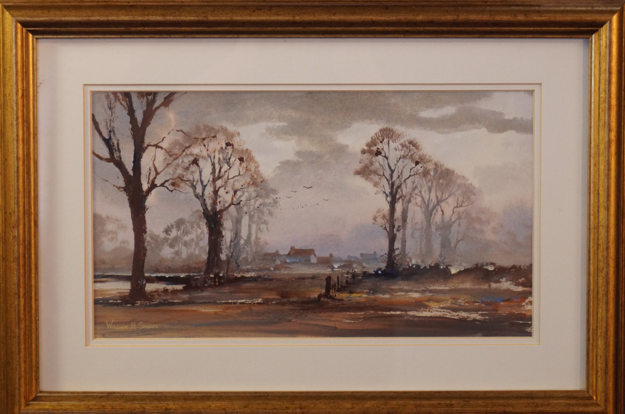 Appraisal: William H Sharp British thC Autumn Landscape gouache signed cm