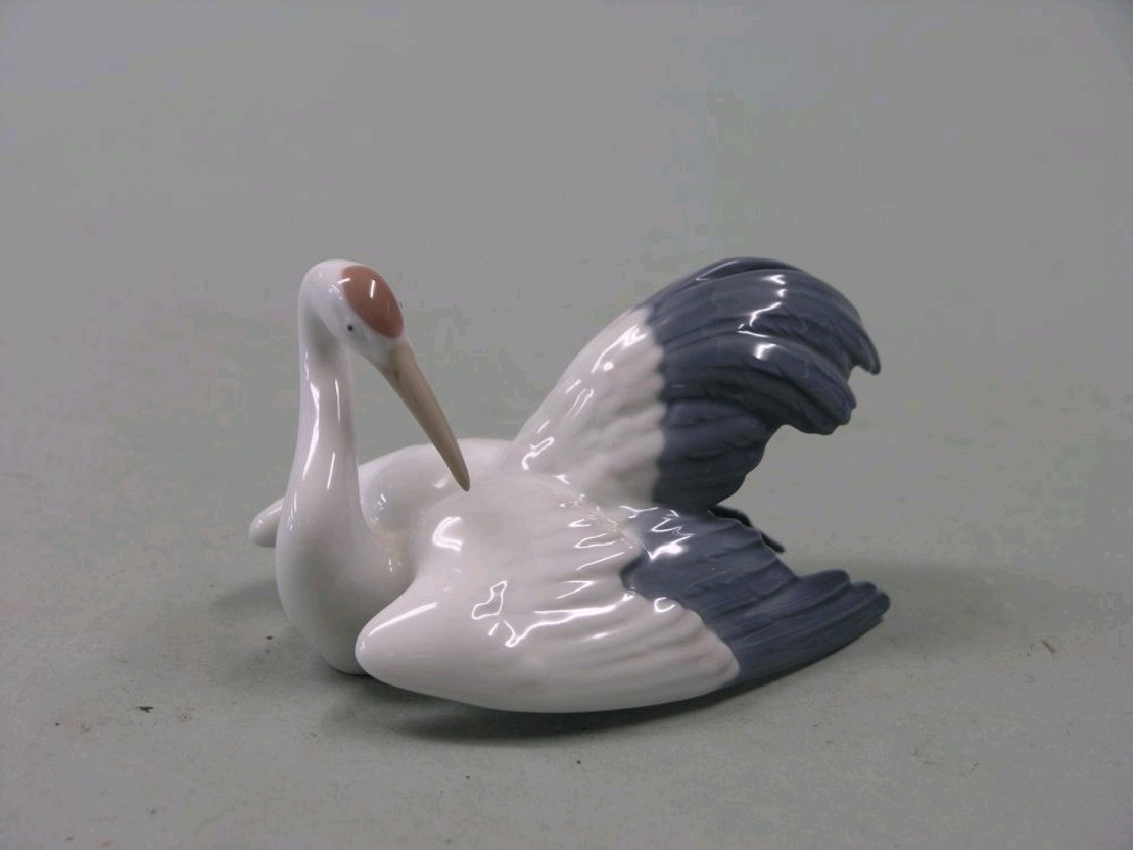 Appraisal: Lladro - Nesting Crane cat ref sculptor Salvador Debon -