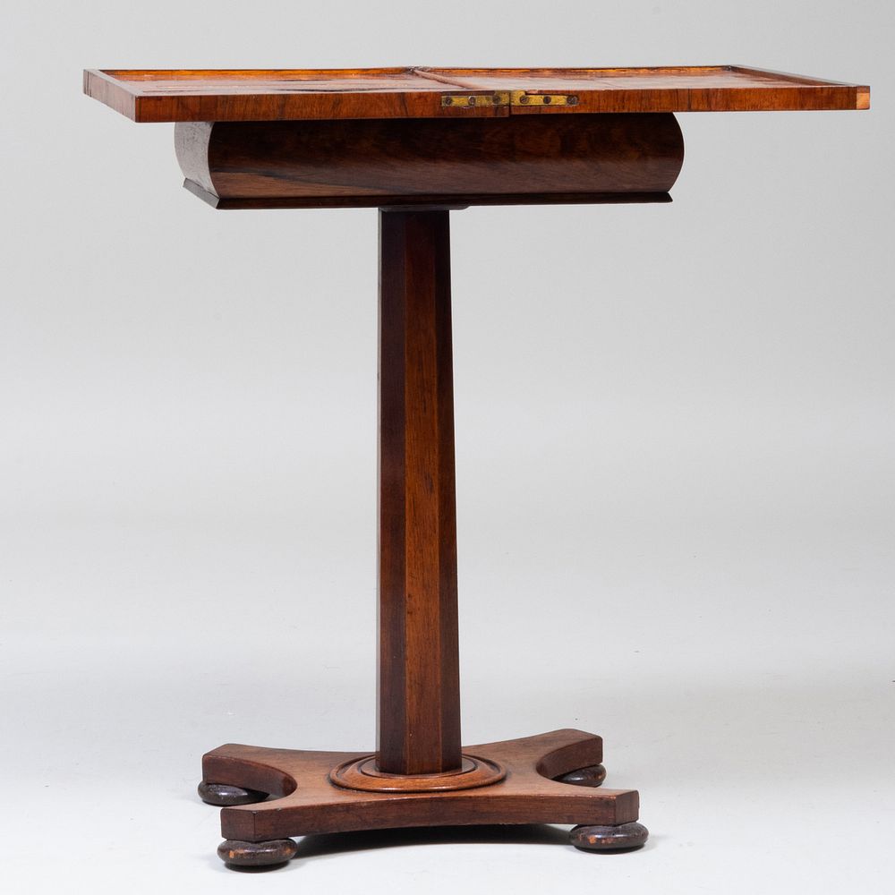 Appraisal: Small Victoria Inlaid Mahogany Games Table x x in closed