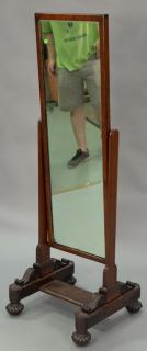 Appraisal: Mahogany cheval mirror circa ht wd Mahogany cheval mirror circa