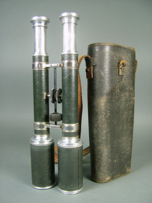 Appraisal: A pair of late Victorian leather covered binoculars with plated