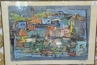 Appraisal: Marcel Janco Romanian Israeli - Marche a Tiberlade color lithograph