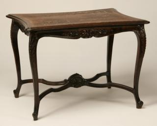 Appraisal: th c French Provincial carved oak side table th century