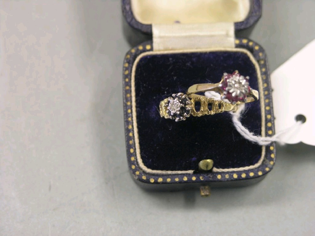 Appraisal: A ct gold ruby and diamond dress ring ring size