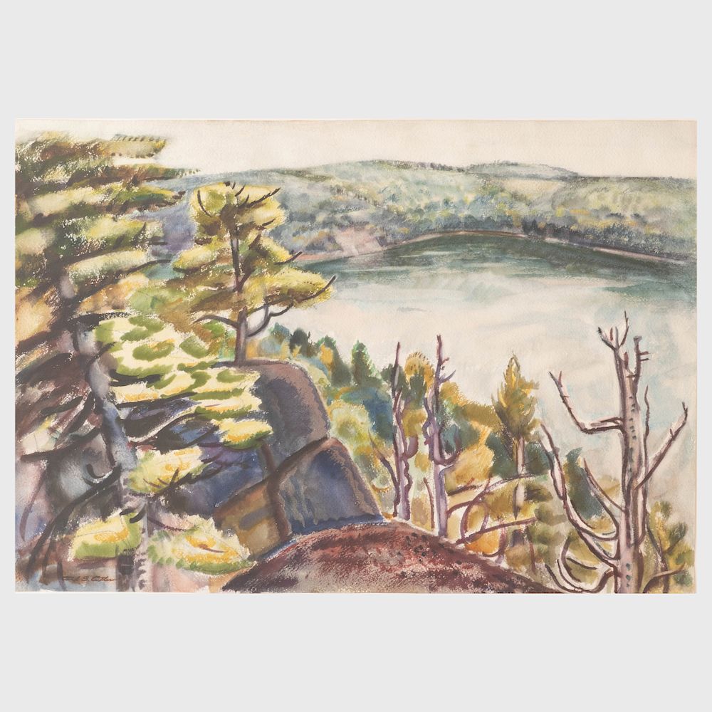 Appraisal: Carl Gordon Cutler - Above Walker Pond Watercolor on paper