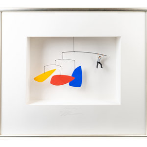 Appraisal: Volker Kuhn German b Calder Swings mixed media signed and