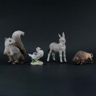 Appraisal: Group Of Four Cybis Bisque Porcelain Animal Figurines Group Of