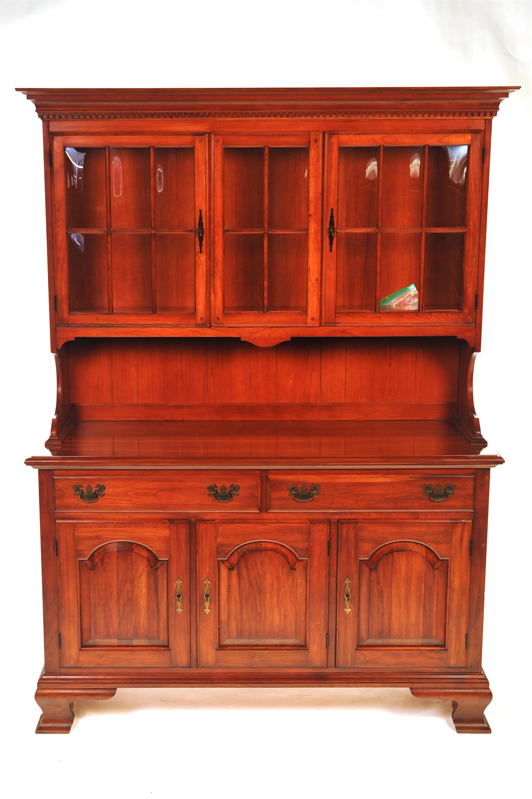 Appraisal: PENNSYLVANIA HOUSE TWO-PIECE CUPBOARD American th quarter- th century cherry