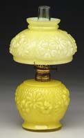 Appraisal: SCARCE COSMOS YELLOW CASED GLASS MINI LAMP S - Yellow