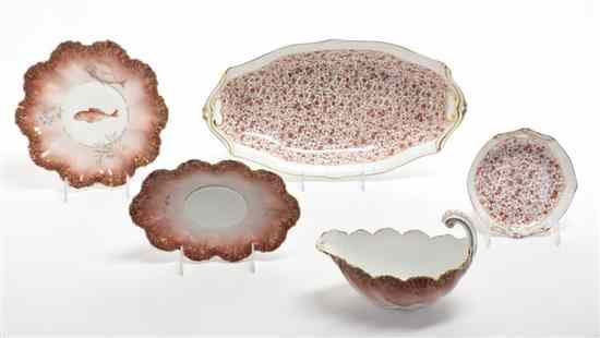 Appraisal: An English Porcelain Dessert Service comprising cake plates dessert plates