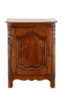 Appraisal: French Provincial Louis XV Style Oak Cabinet French mid th