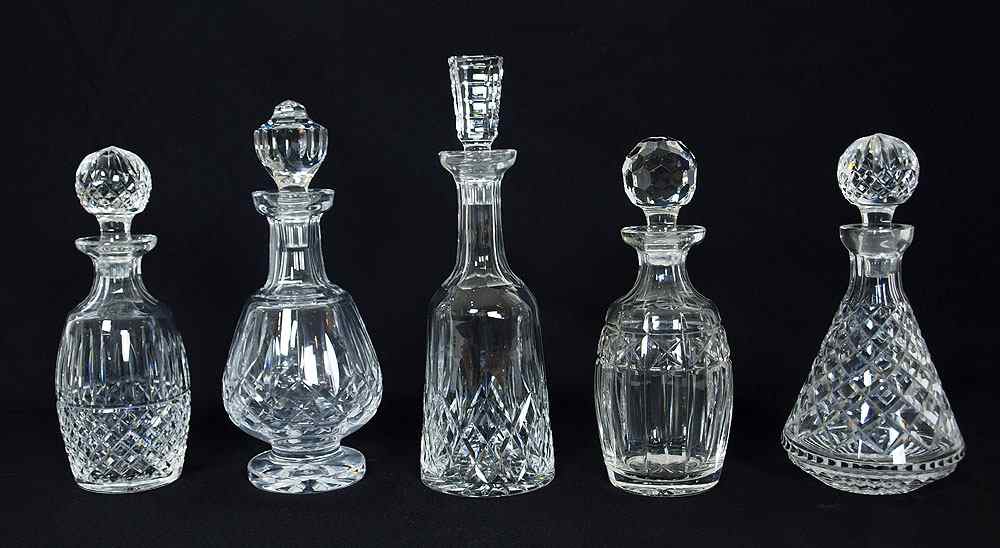 Appraisal: LOT OF WATERFORD CRYSTAL DECANTERS in the Lismore pattern ''