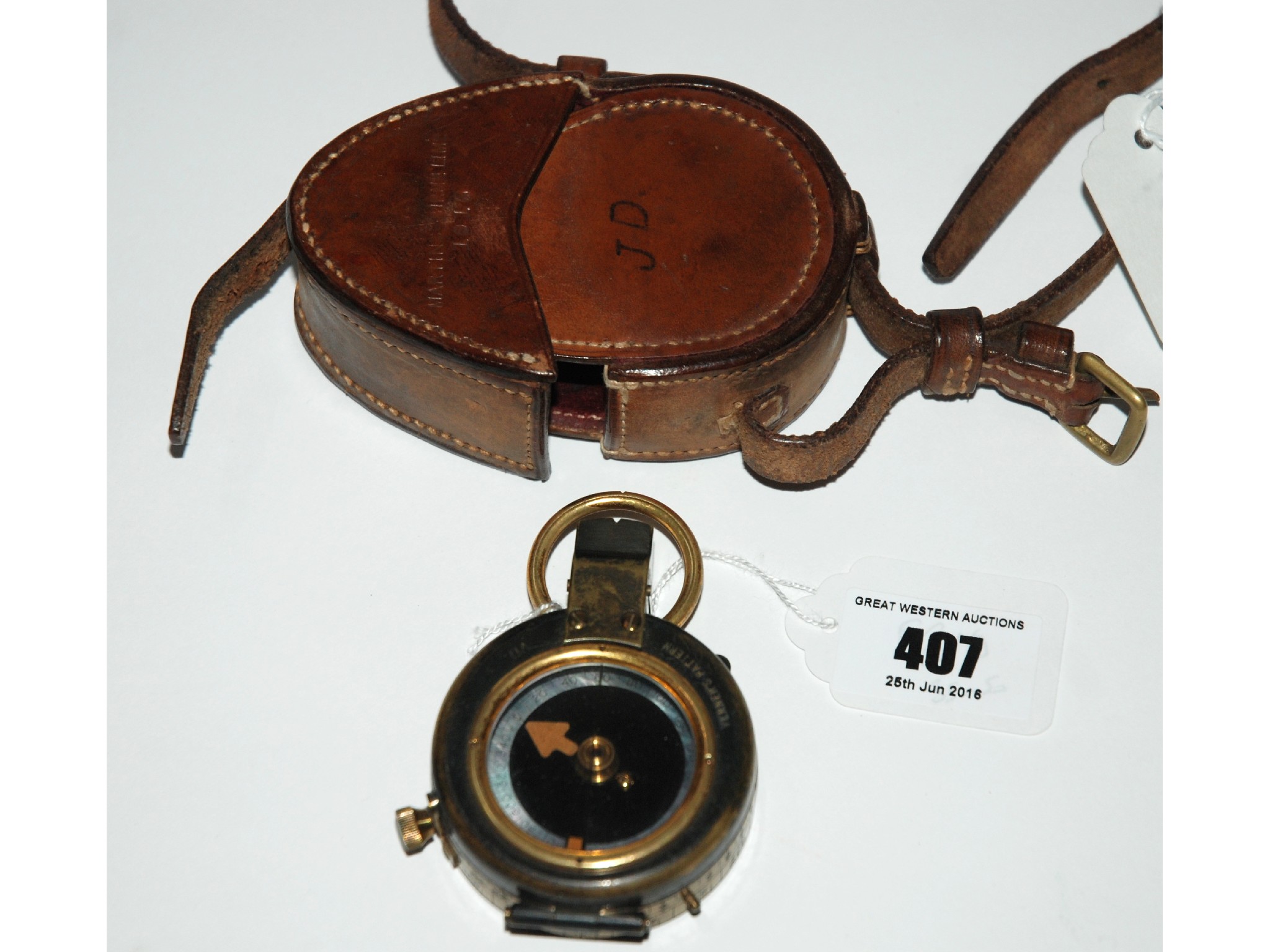 Appraisal: A Short's Mason Ltd military compass No in leather case