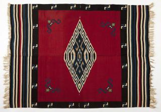 Appraisal: A Mexican Saltillo textile blanket Second quarter th century of