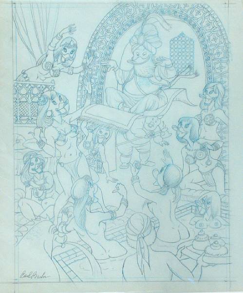 Appraisal: Carl Barks - Original Artwork for preliminary drawing entitled The