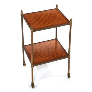 Appraisal: Directoire style brass parquetry occasional table Directoire style brass parquetry