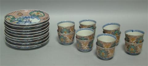 Appraisal: SET OF NINE IMARI DISHES Underglaze blue Ming six-character mark