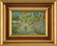 Appraisal: BLANCHE HOSCHEDE-MONET French - SUMMER WALK Unsigned oil on board