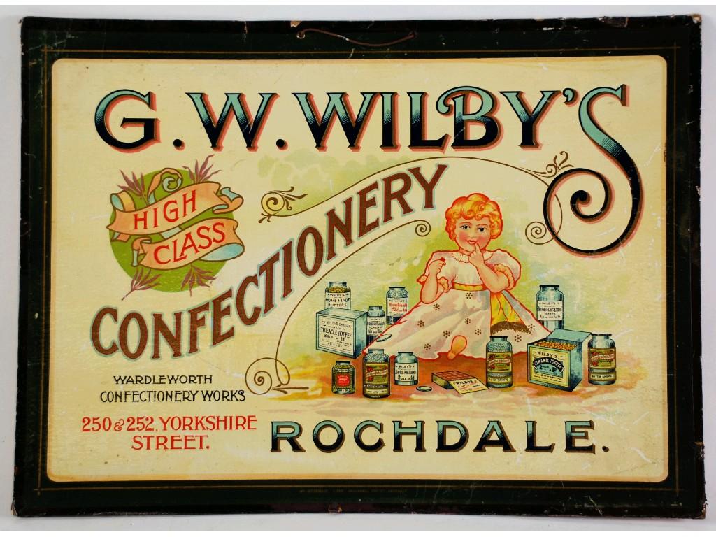 Appraisal: EARLY TWENTIETH CENTURY PRINTED CARDBOARD PRODUCT ADVERTISING BOARD 'G W