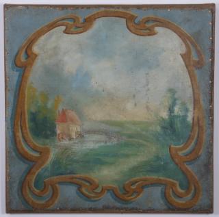 Appraisal: Early th c oil on canvas landscapes Pair of late